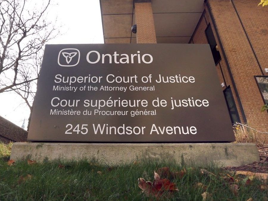 The Ontario Superior Court of Justice building in downtown Windsor is pictured on Nov. 18, 2024.