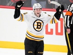 Boston Bruins centre Fraser Minten