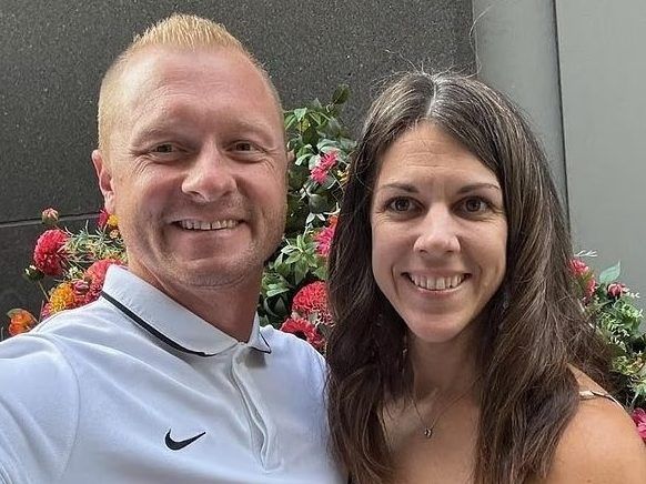 Jason Hughes and wife Laura.