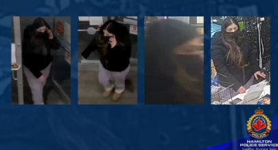  This unidentified woman is sought as a suspected in a distraction theft that occurred in Hamilton on Feb. 11, 2026.