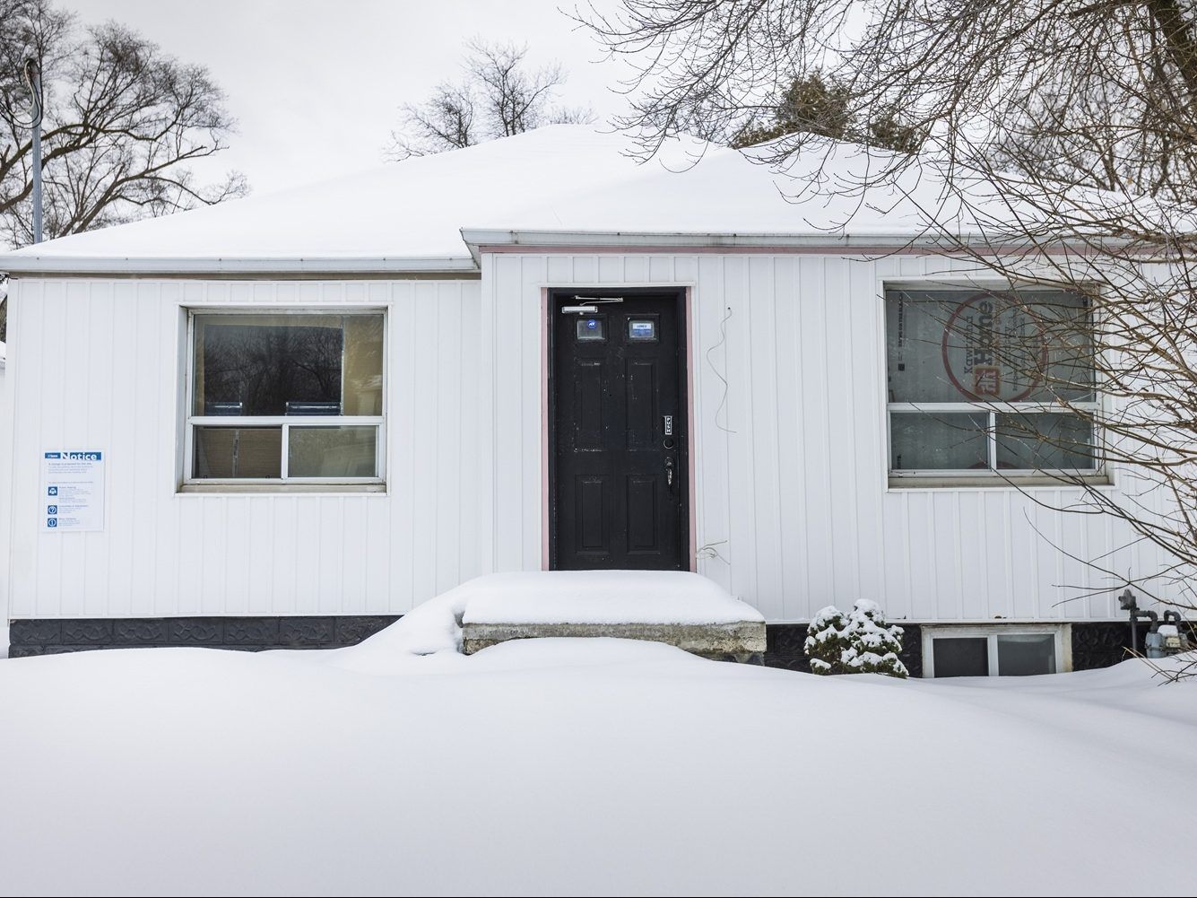 The property at 177 Sheppard Ave. W. in Toronto on Tuesday, Feb. 4, 2025. The owner, Brian R. Goldfinger, wants to convert it from a commercial property to a residential duplex. He was told the city will charge $125,000 in development fees for the conversion.