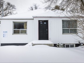 The property at 177 Sheppard Ave. W. in Toronto on Tuesday, Feb. 4, 2025. The owner, Brian R. Goldfinger, wants to convert it from a commercial property to a residential duplex. He was told the city will charge $125,000 in development fees for the conversion.