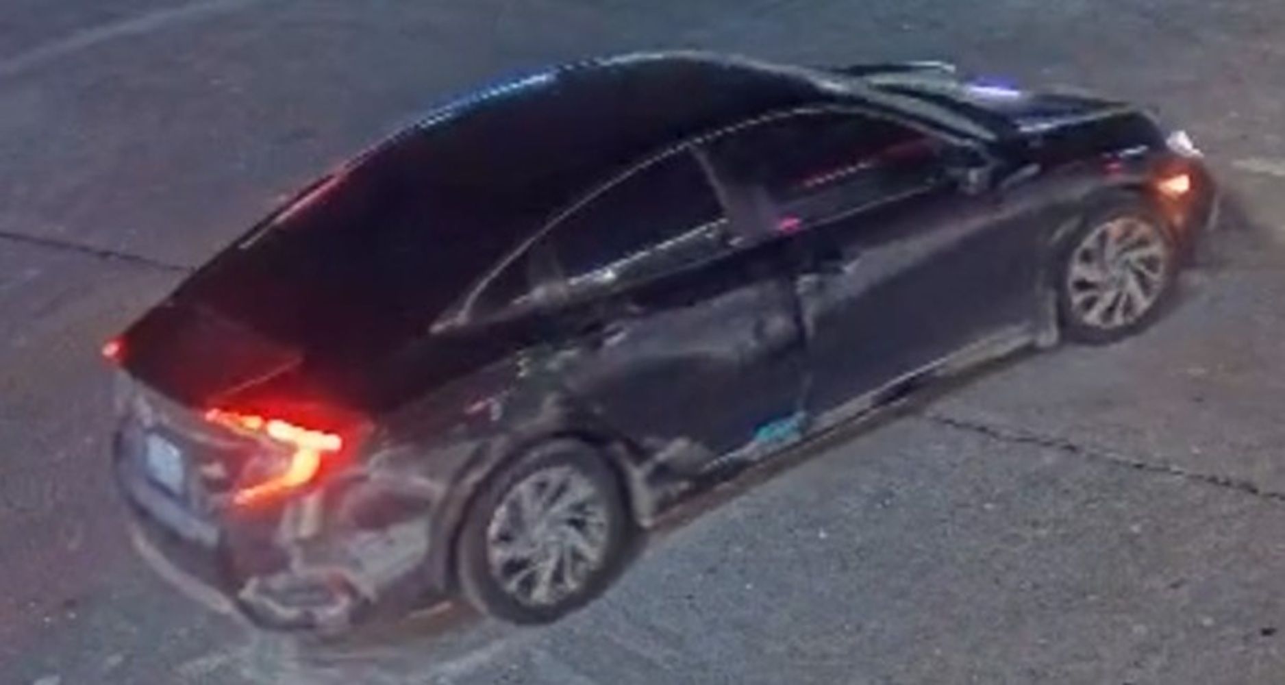Toronto Police are seeking this black Honda Civic with the Ontario licence plate CPWJ185.