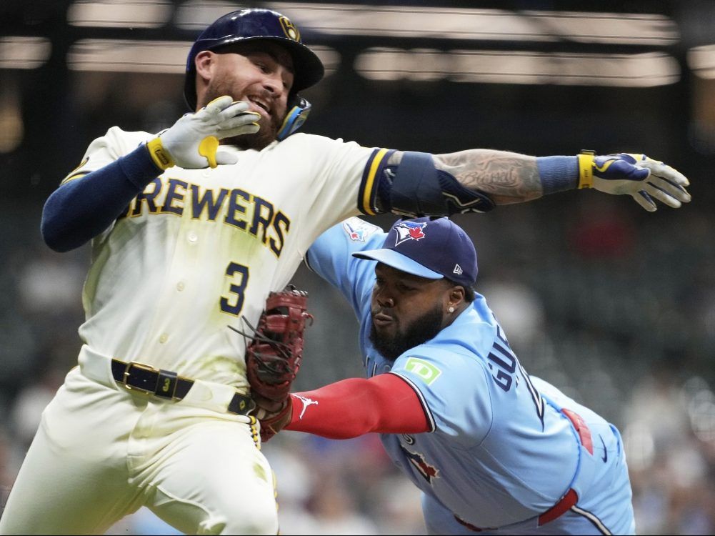 Blue Jays come back, blow it, come back again for wild win