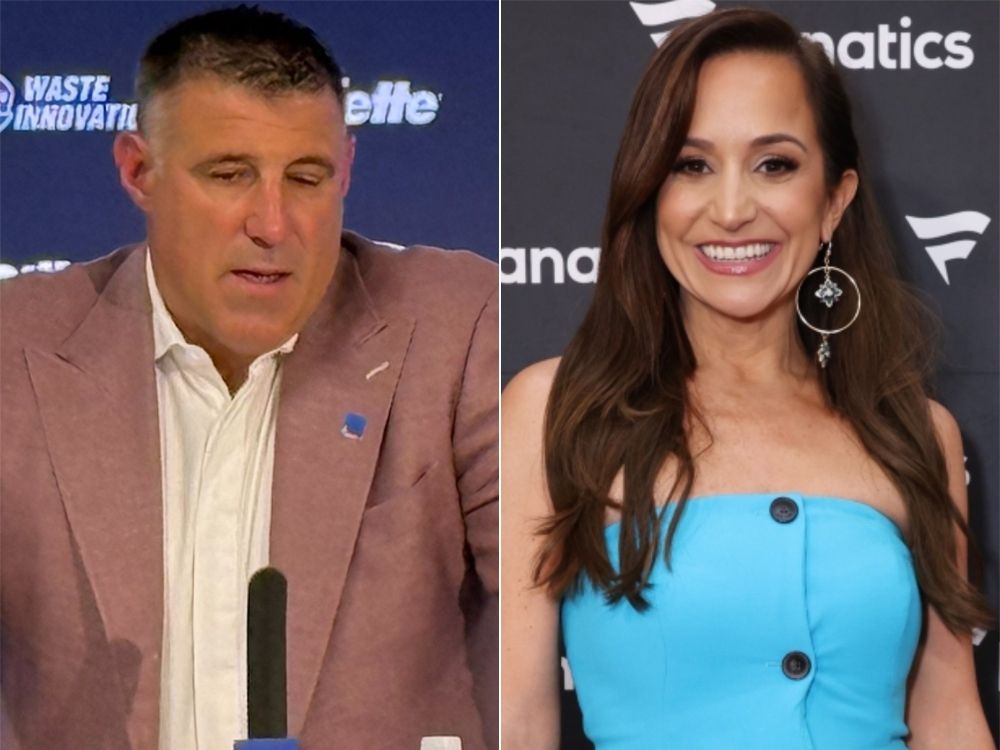 New England Patriots coach Mike Vrabel and NFL reporter Dianna Russini.