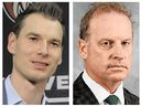 Former Arizona Coyotes general manager John Chayka (left) and current Dallas Stars assistant GM Scott White (right) are believed to be in the running to become the next general manager of the Toronto Maple Leafs.