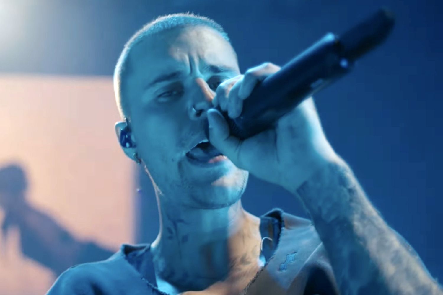 Justin Bieber seen performing at the Coachella music festival.