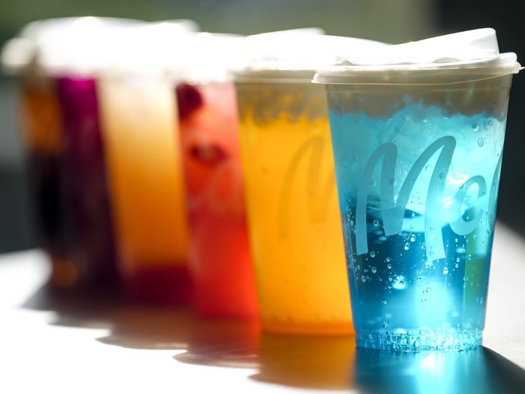 A selection of McDonalds new beverages