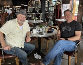 National crime columnist Brad Hunter, left, and legendary TPS homicide boss, Hank Idsinga. BRAD HUNTER