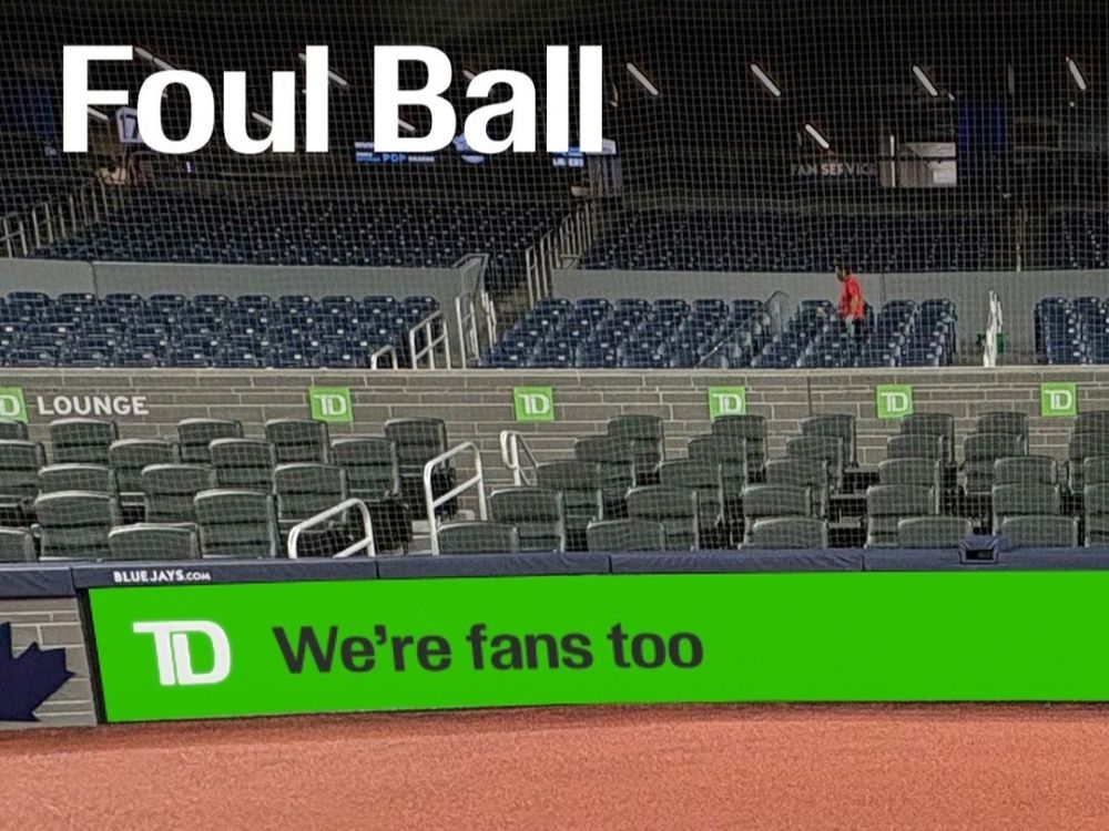 TD Bank announced it is changing its ad behind home plate at the Rogers Centre.
