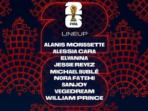 Artists scheduled to perform at Toronto Stadium