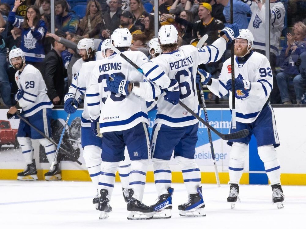 Pezzetta gets the OT winner as Marlies beat Penguins in Game 2