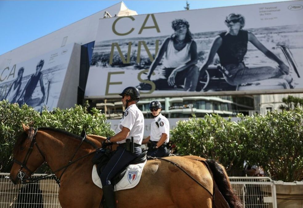 French police patrolling the Cannes Film Festival