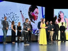Representatives of Compulsion Games receive the award for "Game of the Year" at the 2026 Canadian Game Awards in Toronto, Thursday, May 21, 2026.