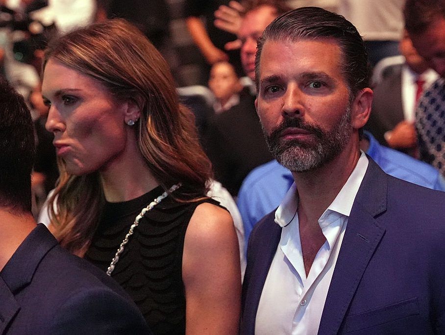 Donald Trump Jr. and Bettina Anderson attend UFC 327 at Kaseya Center on April 11, 2026 in Miami, Florida.