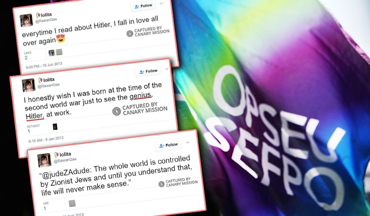 Archived tweets made from an account identified as being OPSEU campaign officer Rawan Qaddoura.