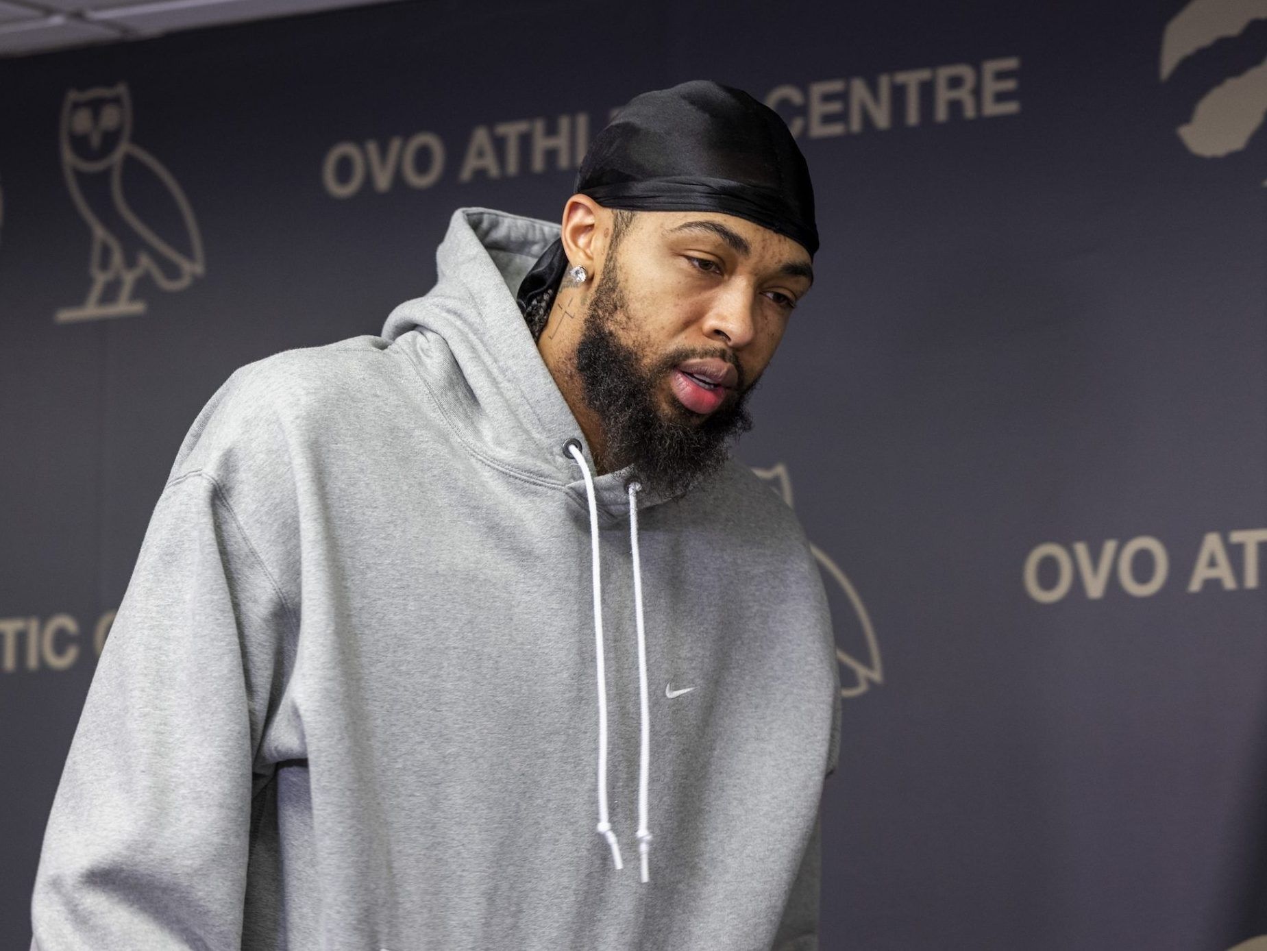 Toronto Raptors Brandon Ingram during the  season-ending media availability at the OVO Athletic Centre in Toronto on Monday May 4, 2026. 