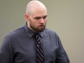 Defendant Tanner Horner enters the courtroom for closing arguments during the punishment phase of his capital murder trial Tuesday, May 5, 2026, at the Tim Curry Criminal Justice Center in Fort Worth, Texas.