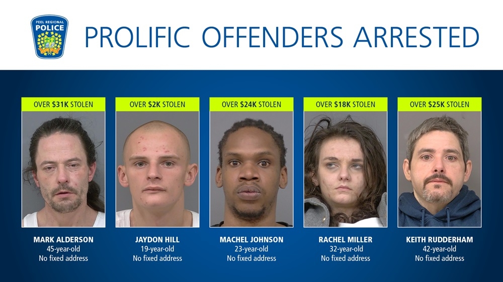  Some of the people charged by Peel Regional Police during Project Filcher.