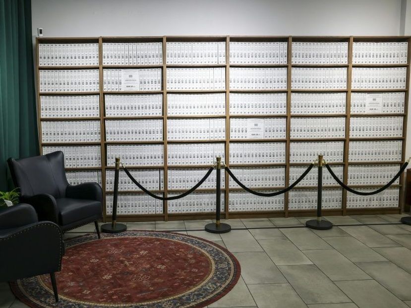 Roughly 3.5 million pages of the 'Epstein files' were bound in 3,437 volumes for the exhibition.