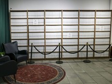 Roughly 3.5 million pages of the 'Epstein files' were bound in 3,437 volumes for the exhibition.