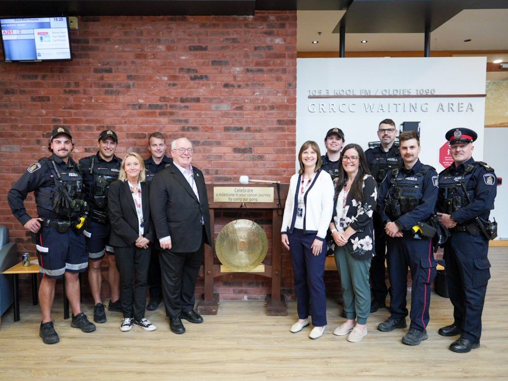 Police were able to locate a gong stolen last month from a Kitchener hospital's cancer centre on Tuesday, May 5, 2026