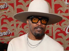 Jamie Foxx attends a F1 Miami Grand Prix race event hosted by Raising Cane's owner Todd Graves at Miami International Autodrome on May 3, 2026 in Miami, Fla.