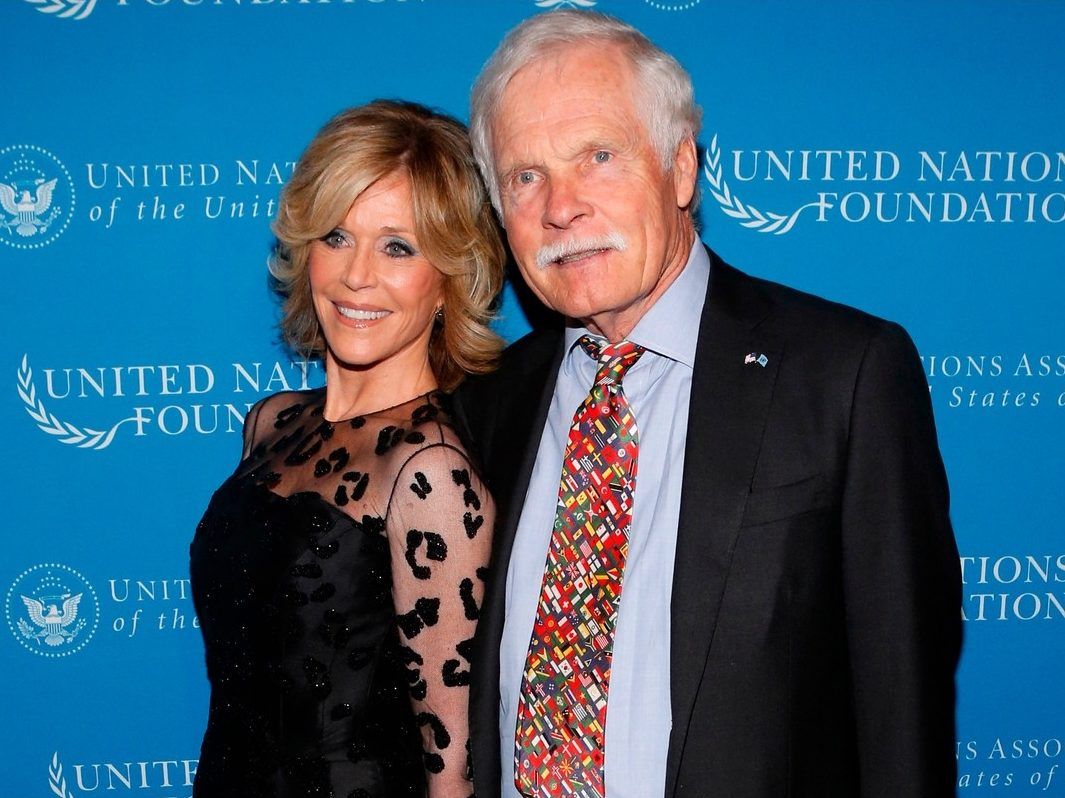 Actress Jane Fonda and CNN founder Ted Turner