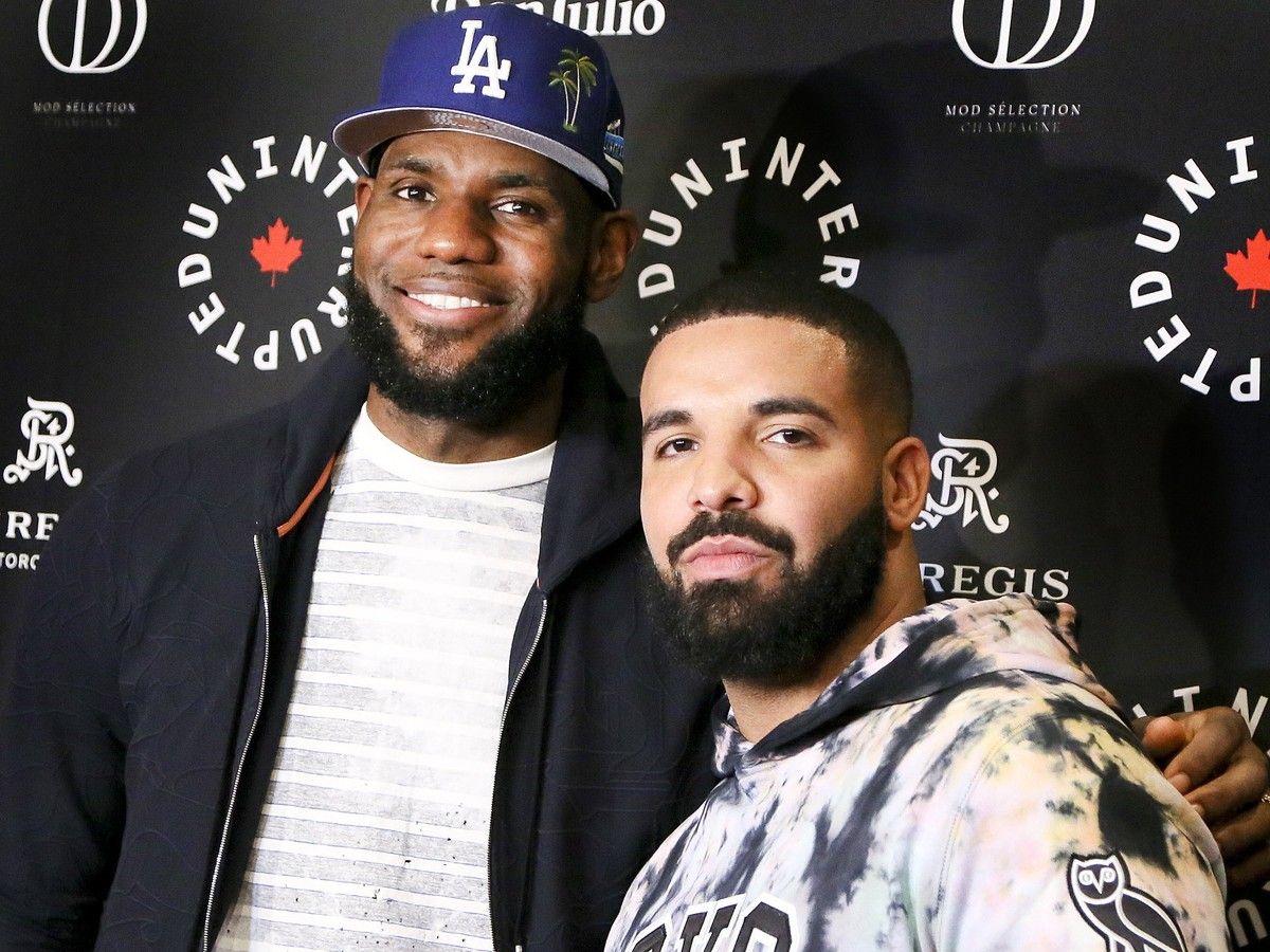 Former pals, LeBron James and Drake at the launch of UNINTERRUPTED Canada on Aug. 2, 2019. 