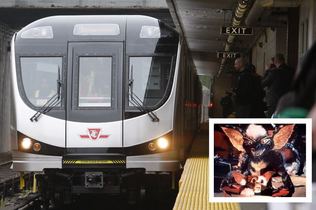 The CEO of the TTC has blamed a recent service interruption on “gremlins” in the transit agency’s software. Inset, the characters of the Gremlins film series, also disruptive but a lot more entertaining.