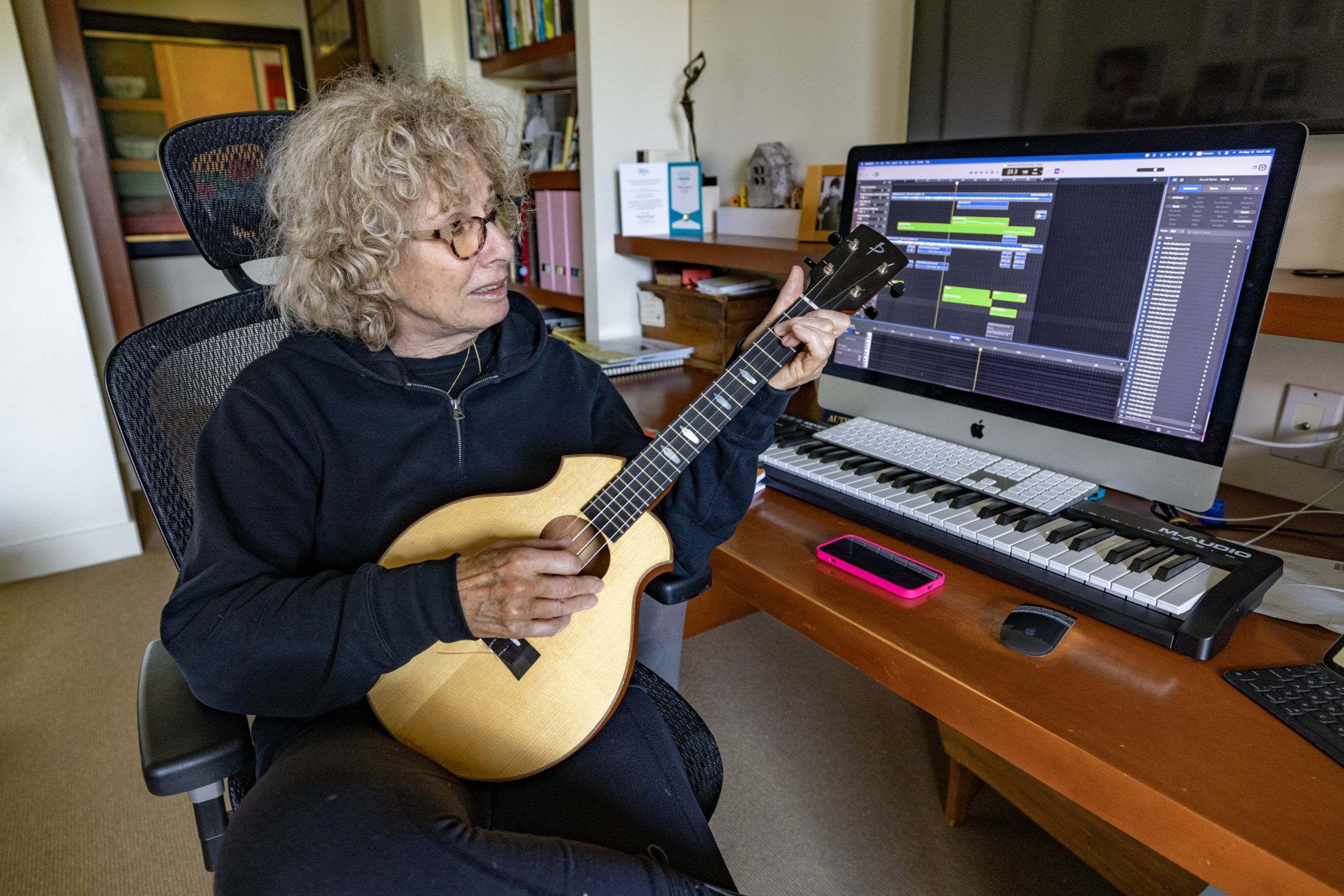 Musician and children's book author Judith Henderson at her home in Westmount. Henderson wrote Believe in Yourself, the theme song for the children's show Arthur, sung by Ziggy Marley.