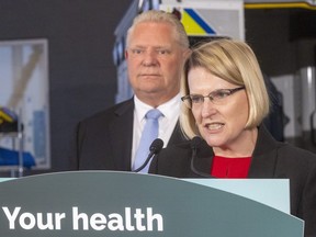 Ontario premier Doug Ford (left) and Minister of Health Sylvia Jones.
