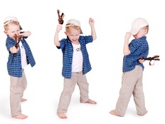 Three little madcap boys.