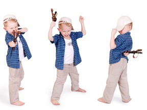 Three little madcap boys.