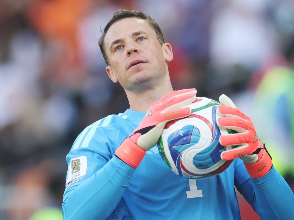 Manuel Neuer of Germany looks on during the FIFA World Cup match against Cote D'Ivoire at Toronto Stadium.