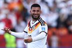 Germany's forward #26 Deniz Undav celebrates his team's victory at the end of the 2026 World Cup Group E football match between Germany and Ivory Coast at the Toronto Stadium in Toronto on June 20, 2026.