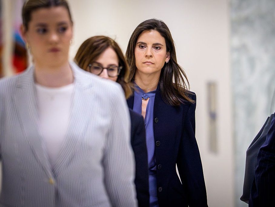 Jeffrey Epstein's former assistant Sarah Kellen arrives to testify at a closed-door interview with the House Oversight Committee on Capitol Hill on May 21, 2026 in Washington, DC. 
