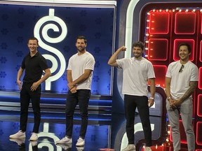 NHL players on the set of The Price Is Right Tonight