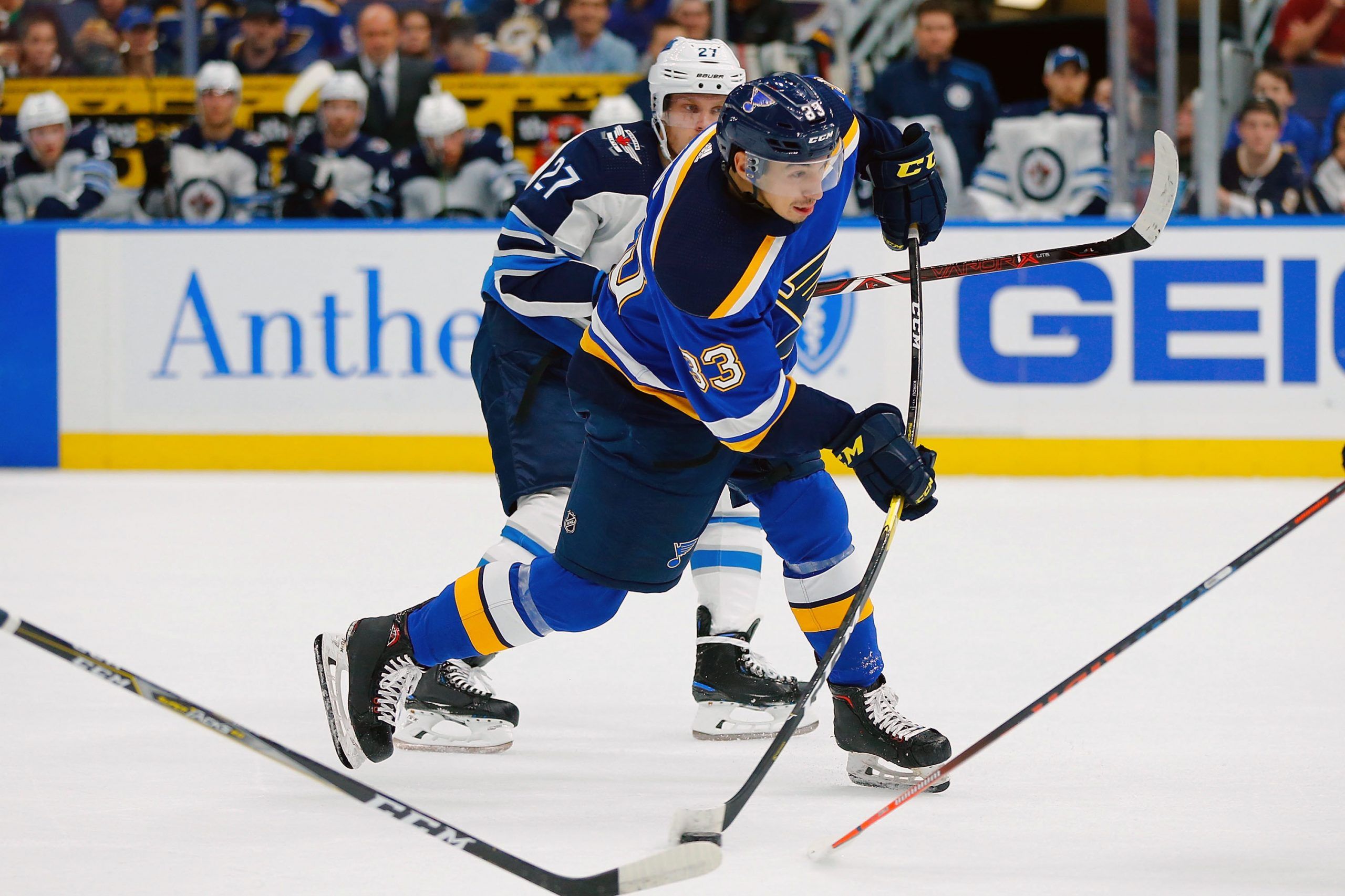 Blues forward Jordan Kyrou traded to Capitals for players, 1st-round pick