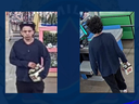 Hamilton Police are seeking the male suspect in connection with an arson
