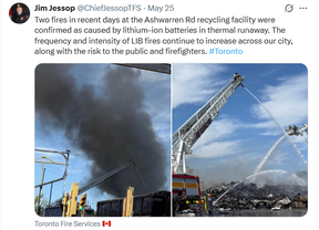 Lithium-ion battery fires
