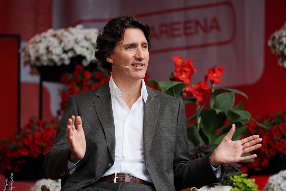  Former prime minister Justin Trudeau speaks during the societal and political discussion festival SuomiAreena in Pori, Finland on June 25.