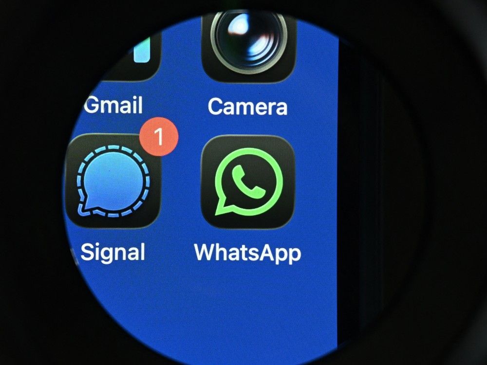 This photo shows the logo of instant messaging software WhatsApp displayed on a smartphone's screen in Brussels, June 9, 2026.