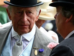 Britain's King Charles III attends the Royal Ascot horse racing meeting in Ascot, west of London, on June 20, 2026.