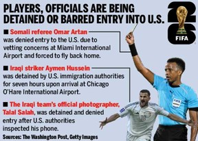 Players, officials are being detained or barred entry into U.S. TORONTO SUN GRAPHIC