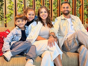 Lucas Trejo, right, his wife Yanina, and their two children, Aaron and Ainhoa.