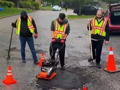 Ontario trio fixing one pothole at a time as millions watch