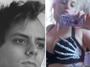 Zak Smith, aka Zak Sabbath (left) and Amanda Nagy, aka Mandy Morbid.