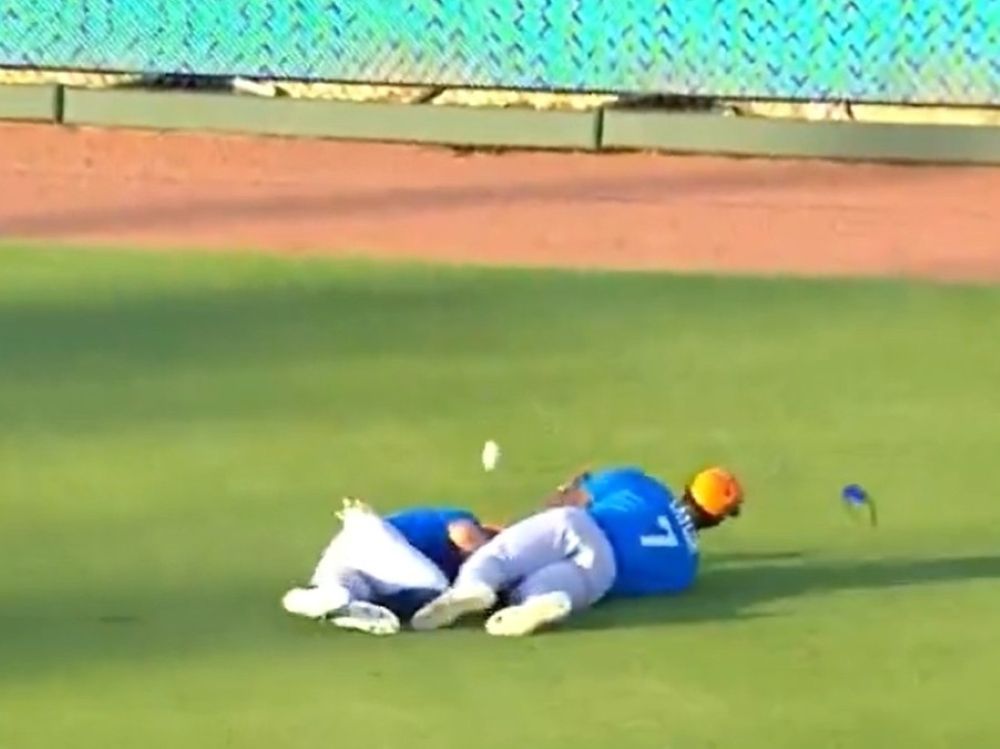 Athletics prospect undergoes surgery for broken neck after collision with teammate
