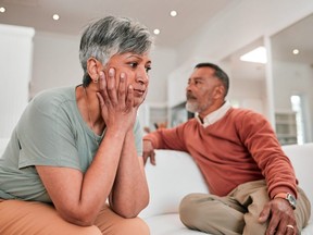 There is distrust between a long-time married couple.